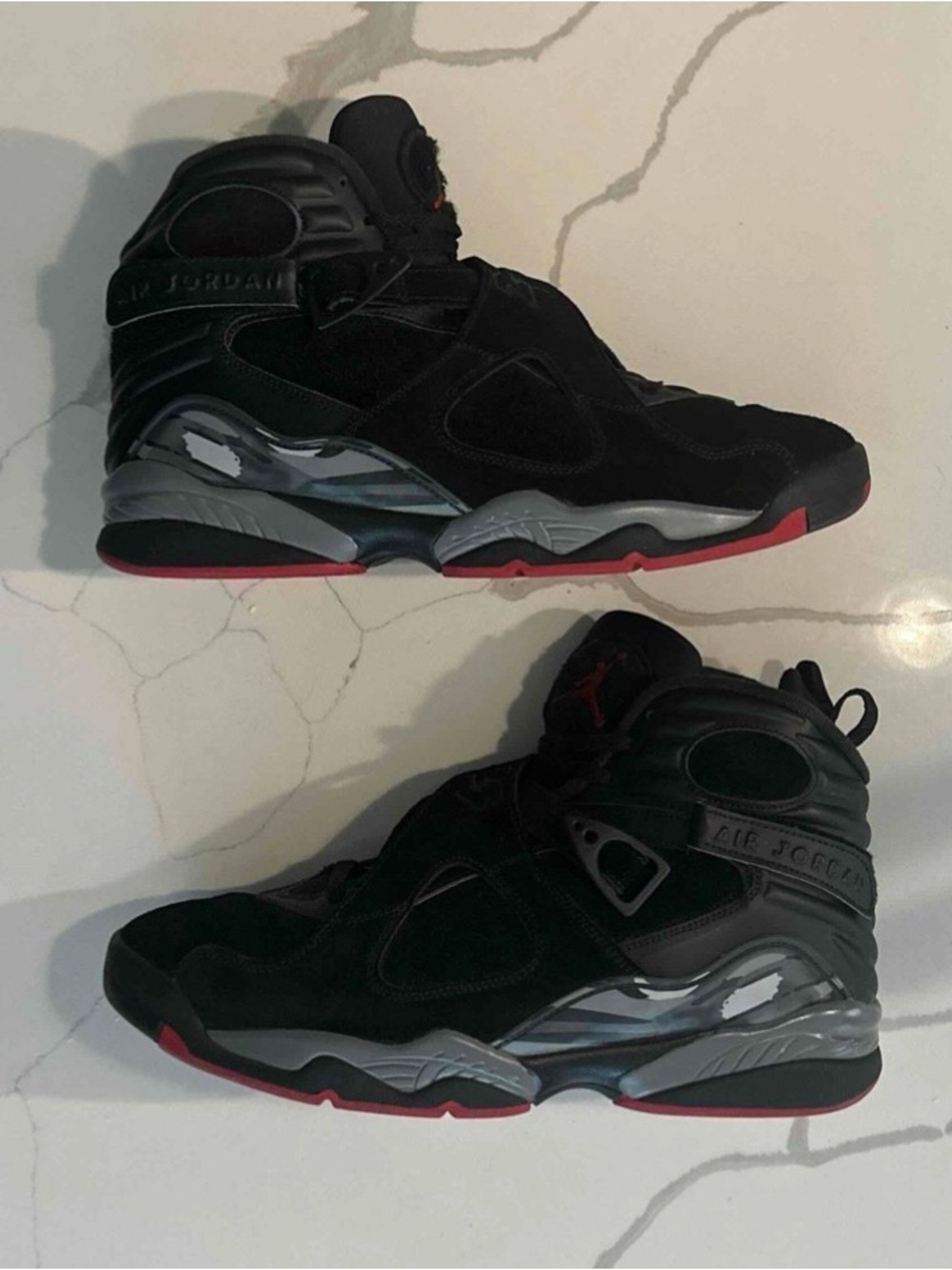 Nike Air Jordan 8 Retro Bred 2017 305381-022 Black Grey  Mens 12  💯% authentic